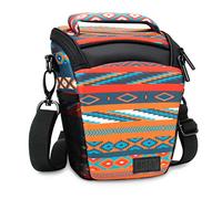 USA Gear Estuche para cámara DSLR (Azteca), Bolso para cámara DSLR/SLR con Acceso Superior, Bandolera Ajustable, asa Acolchada y Funda Impermeable extraíble
