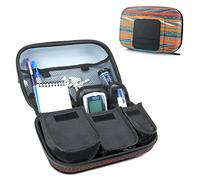 USA Gear Estuche Rígido Protector para Medicamentos de Viaje para Suministros para Diabéticos: Sostiene Medidor De Glucosa, Agujas, Tiras Reactivas, Lancetas, Bolígrafos De Insulina Y Más (Azteca)
