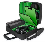 USA Gear Estuche Xbox - Estuche para Consola Compatible con Xbox Series X Y Xbox Series S con Interior Personalizable para Controladores, Juegos, Auriculares para Juegos Y Más Accesorios (Verde)