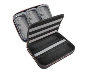 USA Gear Estuche XL Semirigido para Dardos - Protectora para Set 15 Piezas, Tips, Puntas Soft y Steel Tip, Vuelos, Varillas y Repuestos, Organizador Accesorios con Espuma Bloqueable, Cierre - (Negro)