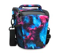 USA Gear Funda Camara Reflex (Galaxia), Bolsa Cámara Réflex Accesibilidad de Carga Superior, Honda Ajustable para el Hombro, Asa Acolchada, Cubierta de Lluvia Extraíble - Compatible con Cámaras SLR