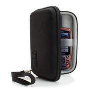 USA Gear Organizador de Viajes Electrónicos - 16,5 cm Estuche de Cremallera con Cáscara Dura y Bolsillo para Accesorios - Organizador de Cargador, Cables, Unidades de Disco Duro y Más - Negro