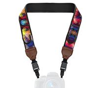 USA Gear TrueSHOT Correa Camara Reflex, Bolsillos para Accesorios y Hebillas de Liberación Rápida - Compatible con Canon, Nikon, Sony, Olympus, Pentax, Fujifilm y más - Diseño con Geométrico