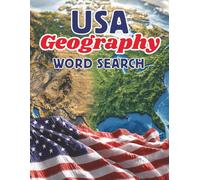 USA Geography Word Search: States, Capitals, Cities, Teams, Attractions, Flowers, and Animals Word Puzzle Book