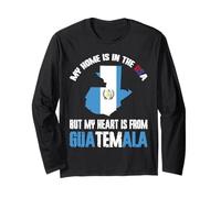 USA Guatemala Roots My Heart Belongs to Guatemala Camisa Manga Larga