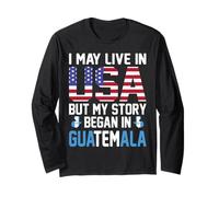 USA Guatemala Roots My Heart Belongs to Guatemala Camisa Manga Larga