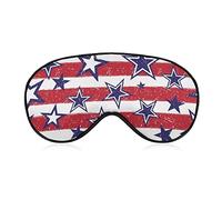 USA Independence Day Stars Sleep Mask Blindfold 4 de julio Ajustable Super-Smooth Soft Eye Mask Cover para Hombres Mujeres Viajes y siesta