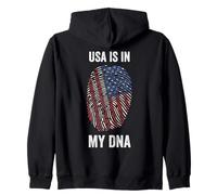 USA Is In MY DNA Independence Day 4 Julio Bandera de Estados Unidos Sudadera con Capucha