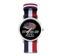 USA It's in My DNA - Reloj deportivo para hombre y mujer, correa de nailon, reloj analógico de cuarzo