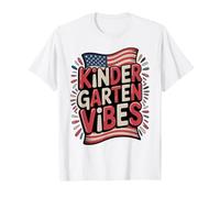 USA Kindergarten Escuela Vibes Primer Día América Profesor Camiseta
