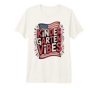 USA Kindergarten Escuela Vibes Primer Día América Profesor Camiseta Premium
