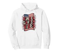 USA Kindergarten Escuela Vibes Primer Día América Profesor Sudadera con Capucha