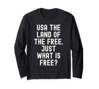 USA La Tierra De Los Libres Justo Lo Que Es Libre Witty Manga Larga