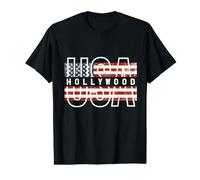 USA Los Ángeles California Retro Bandera Americana Viaje Camiseta gráfica económica