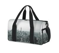 USA Manhattan Sunrise - Bolsa de lona deportiva para fin de semana o durante la noche, informal, viajes, gimnasio, para niños, niñas, niños, mujeres y hombres