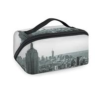 USA Manhattan Sunrise - Bolsas de maquillaje de viaje para mujeres, hombres, niñas, niños, bolsa de lavado de Estados Unidos, bolsa de aseo portátil, organizador de artículos de tocador