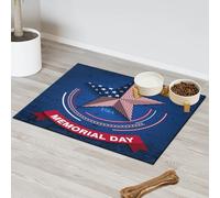 USA Memorial Day Star - Tapete de alimentación para mascotas, para gatos, perros, cuenco de agua, tapetes de alimentación para mascotas, tapetes absorbentes para mascotas, antideslizante, contiene