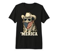 USA 'Merica Cat 4th of July Men Women Kids Funny Patriotic Camiseta Premium