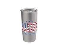 USA mi País Vaso térmico de acero inoxidable de doble pared