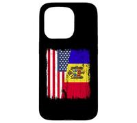 USA Moldavia Media Bandera American Moldova Heritage Carcasa para iPhone 15 Pro