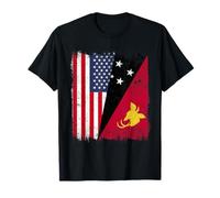 USA Papua Nueva Guinea Media Bandera Americana PNG Heritage Camiseta