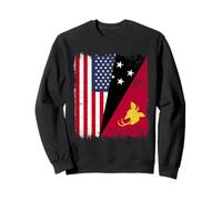 USA Papua Nueva Guinea Media Bandera Americana PNG Heritage Sudadera