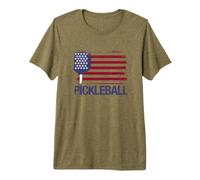 USA Patriot Pickleball Paddles Illustration Graphic Designs Camiseta Premium
