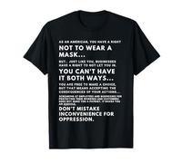 USA Patriot Social Distance Americans Choose To Wear a Mask Camiseta