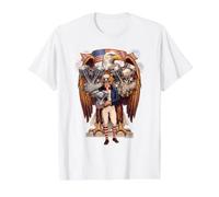 USA Patriotic Eagle Shovelhead Panhead Knucklehead Motores Camiseta gráfica económica, Hombre, Blanco, XL