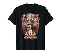 USA Patriotic Eagle Shovelhead Panhead Knucklehead Motores Camiseta gráfica económica, Hombre, Negro, L