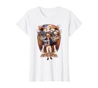 USA Patriotic Eagle Shovelhead Panhead Knucklehead Motores Camiseta gráfica económica, Mujer, Blanco, S