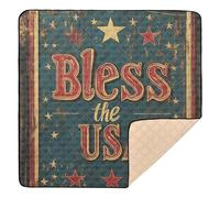 USA Presidents Day Bless The USA_2 - Alfombra de juego acolchada suave para bebé, ligera, para sala de juegos, para bebés, niños pequeños, 50 x 50 pulgadas
