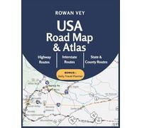 USA Road Map & Atlas: State-by-State large-scale layouts with highways, scenic routes, parks, trip planning, and easy navigation for drivers