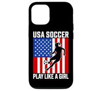 USA Soccer Juega como una chica Pasión Orgullo Carcasa para iPhone 12/12 Pro