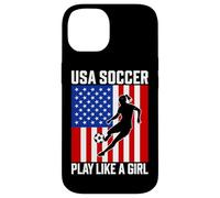 USA Soccer Juega como una chica Pasión Orgullo Carcasa para iPhone 14