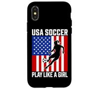 USA Soccer Juega como una chica Pasión Orgullo Carcasa para iPhone X/XS