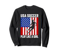 USA Soccer Juega como una chica Pasión Orgullo Sudadera