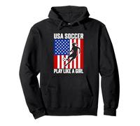 USA Soccer Juega como una chica Pasión Orgullo Sudadera con Capucha