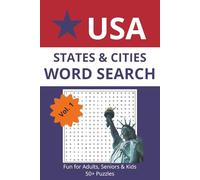 USA States & Cities Word Search Puzzle Book Vol. 1: Word Searches with Easy to Read Print about the States and Cities of the USA | 6x9 inches, 67 ... Gift for Vacations, Holidays and Free Time
