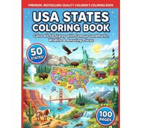 USA States Coloring Book: Color All 50 States with Famous Landmarks, Wildlife & Amazing Places