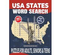 USA STATES WORD SEARCH PUZZLE BOOK: Discover All 50 States Plus Washington DC and U.S. Territories | 55 Themed Puzzles Featuring Capitals, Cities, ... Word Search for Adults and Teens (Geography)