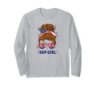 USA-Sup-Girl Stand Up Paddle Surfing Paddleboarding Supboard Manga Larga