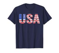 USA T Shirt Patriotic American Flag Men Women Kids July 4th Camiseta