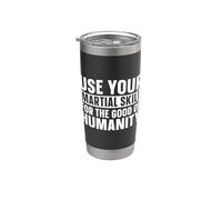Usa tu habilidad marcial Combate Artes marciales Fighter Wing Chun Vaso térmico de acero inoxidable de doble pared