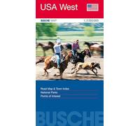 USA West 1 : 2 200 000. Straßenkarte: Road Map & Town Index. National Parks. Scenic Roads. Points of Interest