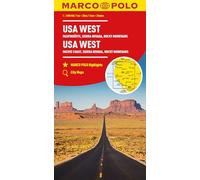 Falk Marco Polo - Mapa USA Oeste - Costa Pacífica, Sierra Nevada, Montañas Rocosas