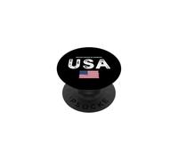 USA with Flag Graphic Tees - Novelty Graphic Cool Designs PopSockets PopGrip Adhesivo