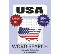 USA Word Search for Adults: Word Searches with Easy-to-Read Print about the USA, Geography, Landmarks and More | 8.5 x 11 inches, 83 pages | 50+ Puzzles ... Gift for Vacations, Holidays and Free Times