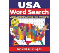 USA Word Search for Kids Puzzle Book: 50 States Word Search and Fun Facts for Young Explorers | 1,000+ words and trivia | 8.5x11 inches, 66 pages | Solutions Included