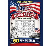 USA Word Search for Seniors: Easy Large Print Puzzle Book with 60 Fun Puzzles: Easy Large Print Word Search Puzzles with USA-Themed Words for Relaxation, Brain Health, and Fun